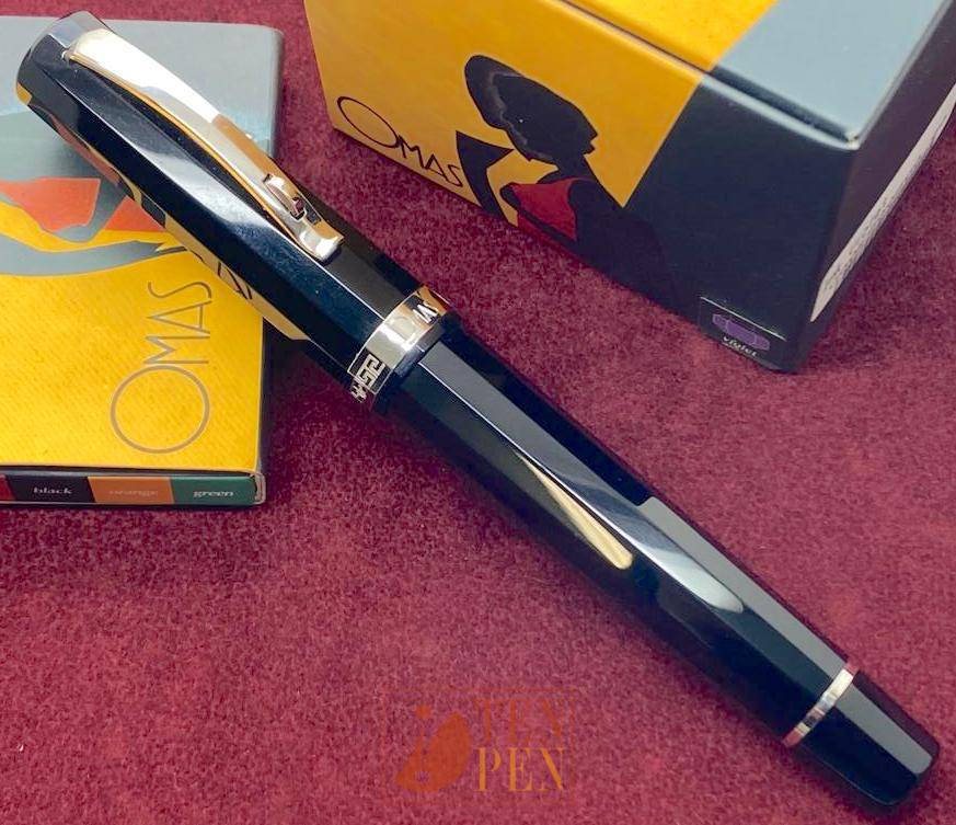 Stylo Plume OMAS Paragon Résine Noire - Plume Or 18 Carats Grande Version - Occasion De Collection
