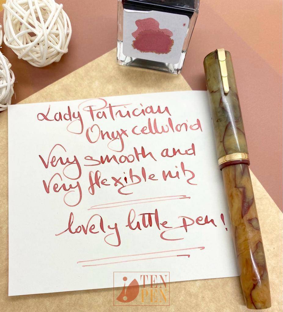 Stylo Roller Waterman Lady Patricia - Modèle à Facettes Plaqué Or Et Marron, Peut-être Prototype Ou Customisé, Avec écrin