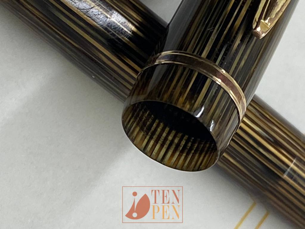Soennecken 333 Extra ペン先 14K 茶色 ストライプ ヴィンテージ brown