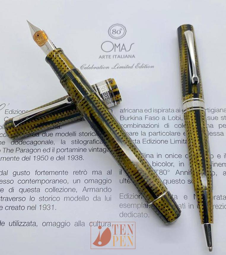 OMAS SET BURKINA CELLULOID - 80TH ANNIVERSARY CELEBRATION L.E. | Tenpen ...